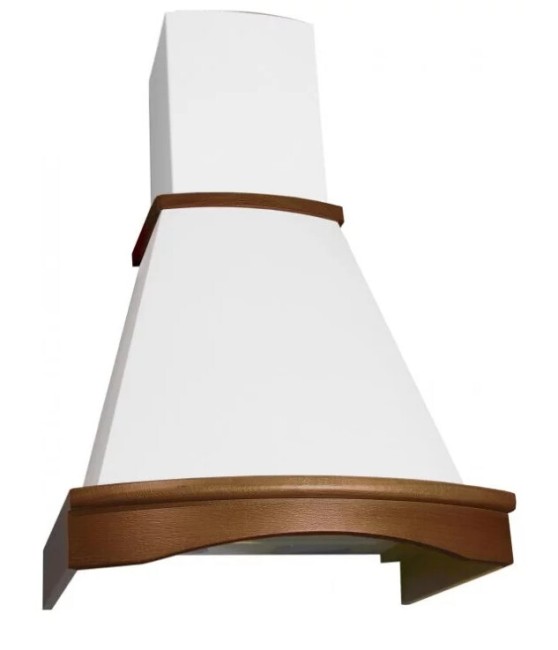 Каминная вытяжка Elikor Ротонда 60 бежевый/дуб коричневый