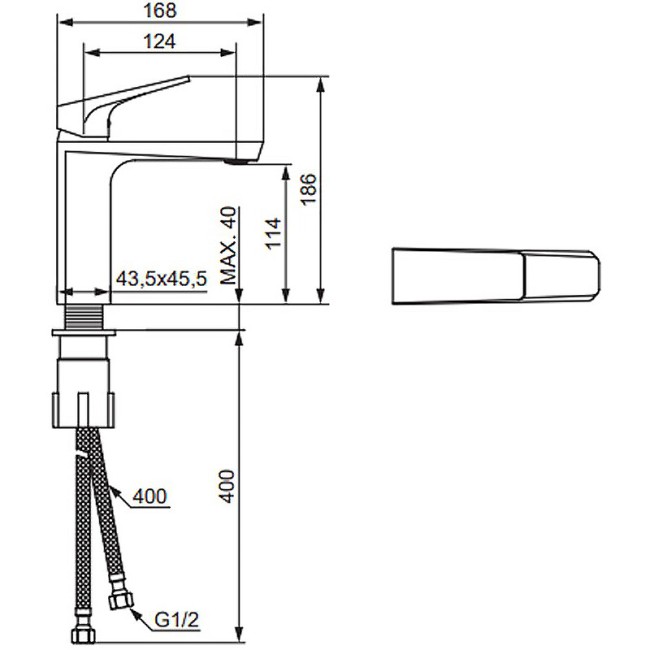 Смеситель для раковины Damixa Merkur 400210300