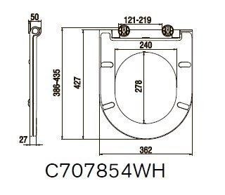 Сиденье для унитаза AM.PM Spirit C707854WH