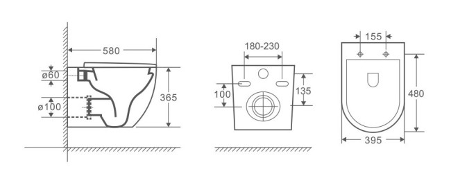 Унитаз подвесной Grossman GR-4451S