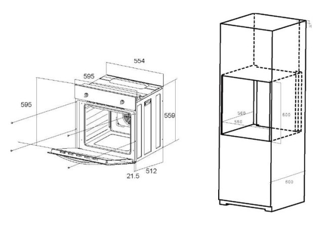 Встраиваемый электрический духовой шкаф Maunfeld EOEM 589B