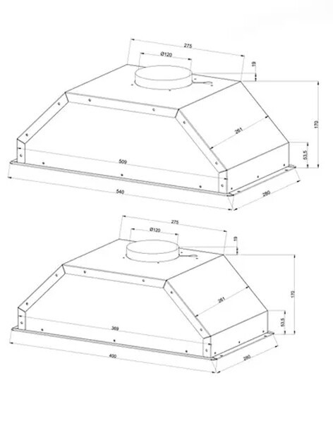 Встраиваемая вытяжка Monsher Angers 60 Blanc