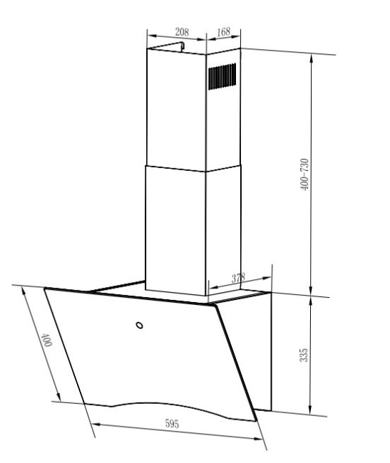 Каминная вытяжка Weissgauff Assy 60 TC BL