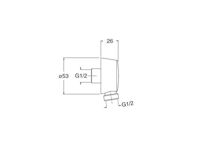 Шланговое соединение Cristina (PD45051) хром