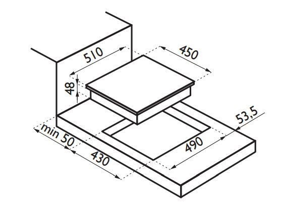 Встраиваемая электрическая варочная панель Ardesia PE 45 FE1 Встраиваемая электрическая варочная панель Ardesia PE 45 FE1