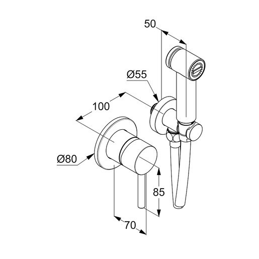 Смеситель с гигиеническим душем Kludi Bozz (389980576) Смеситель с гигиеническим душем Kludi Bozz (389980576)