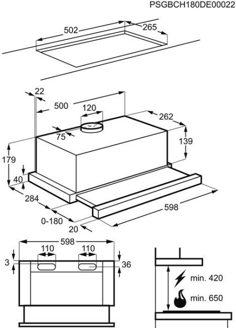 Встраиваемая вытяжка Electrolux LFP216S Встраиваемая вытяжка Electrolux LFP216S