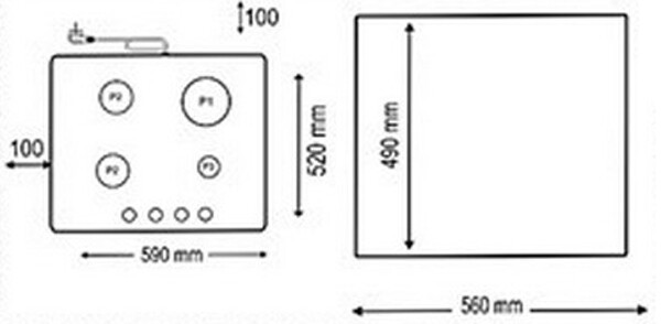 Встраиваемая газовая варочная панель Vard VHG6424X