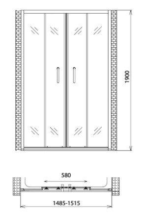 Душевая дверь Gemy Victoria S30192A Душевая дверь Gemy Victoria S30192A