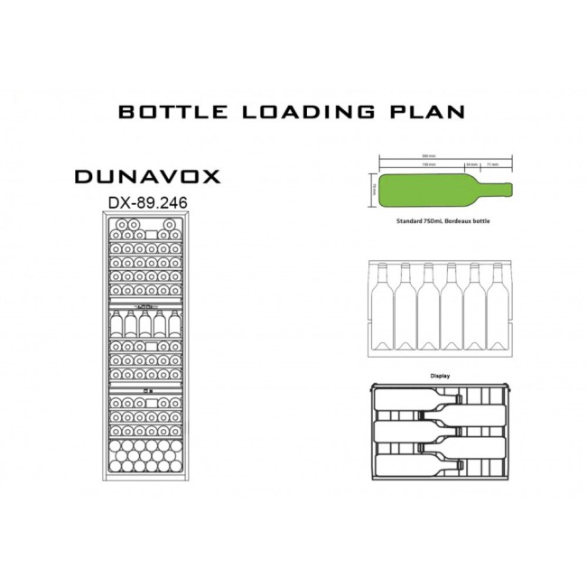 Винный шкаф Dunavox DX-89.246TB