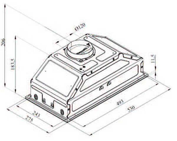 Встраиваемая вытяжка Darina Built in M605B