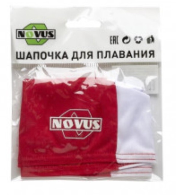 Шапочка для плавания Novus NPC-41 красный/белый