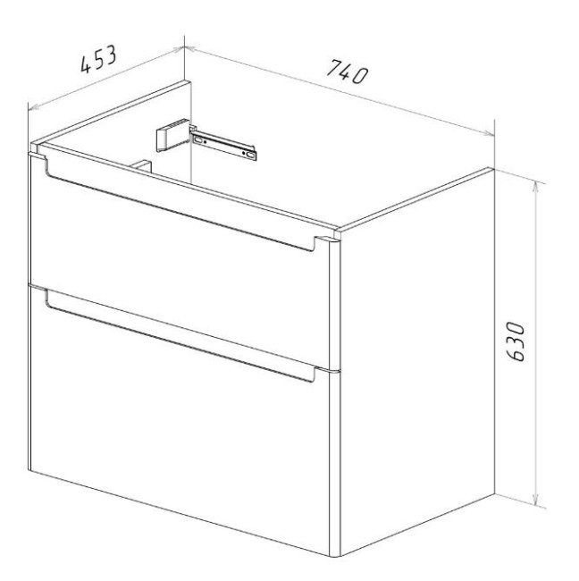 Тумба подвесная Lemark Buno 80 LM04B80T Тумба подвесная Lemark Buno 80 LM04B80T