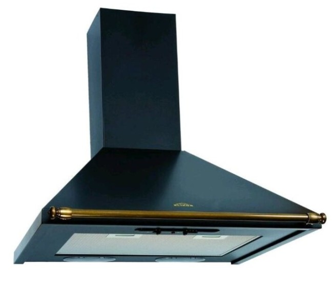 Каминная вытяжка Elikor Грант 60П-400-П3Д черный/рейлинг бронза Каминная вытяжка Elikor Грант 60П-400-П3Д черный/рейлинг бронза