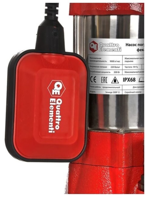 Фекальный насос Quattro Elementi Sewage 300F Ci