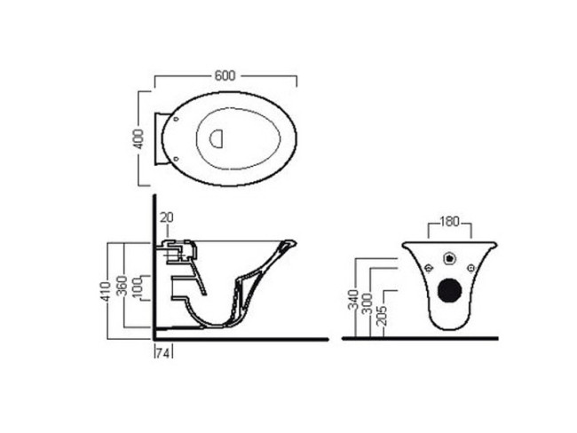 Унитаз подвесной Hatria SCULTURE (YXKN01) белый