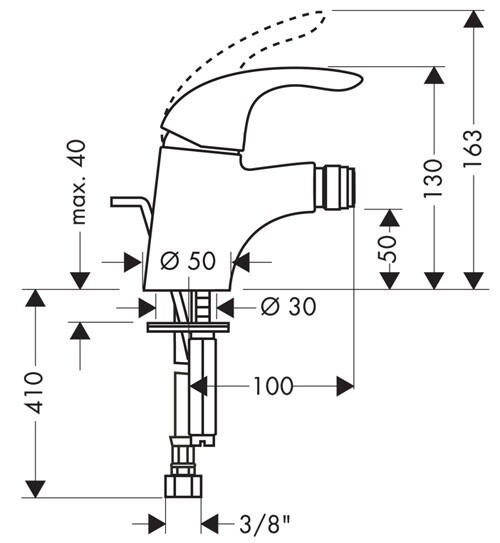 Смеситель для биде Hansgrohe Focus E 31720000 Смеситель для биде Hansgrohe Focus E 31720000