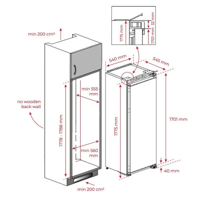 Встраиваемый холодильник Teka RSL 73350 FI Встраиваемый холодильник Teka RSL 73350 FI