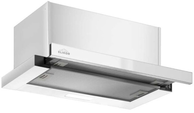 Встраиваемая вытяжка Elikor Slide Glass 50П-1000 белый/белый