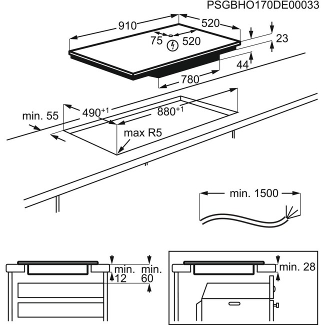 Встраиваемая индукционная варочная панель Electrolux EIV9467