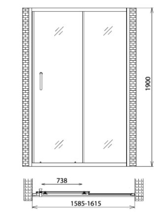 Душевая дверь Gemy Victoria S30191F Душевая дверь Gemy Victoria S30191F