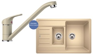 Комплект Blanco Legra 6 S Compact шампань + Daras шампань