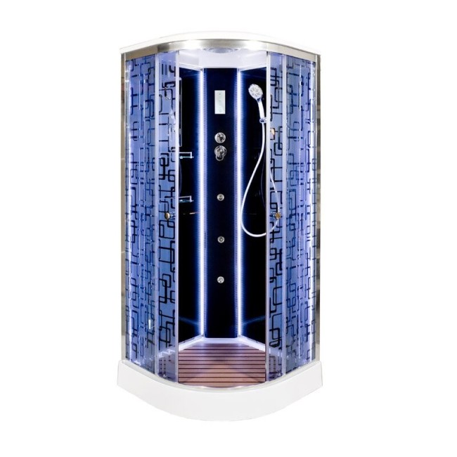 Душевая кабина Deto BM1590LED+GMBLACK