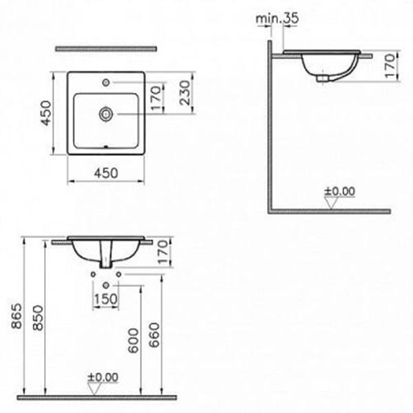 Раковина Vitra S20 (5463B003-0001)