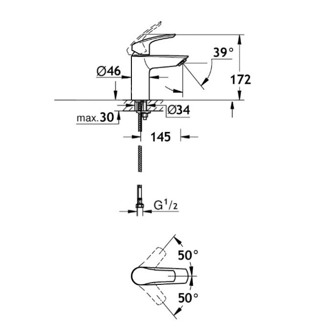 Смеситель для раковины AQUAme AQMP6130