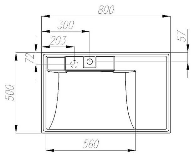 Раковина для мебели Aquaton Рейн 80 (1A72113KRW010)