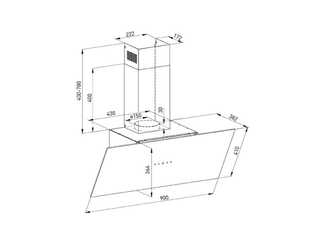 Каминная вытяжка Oasis NB-90B (A)