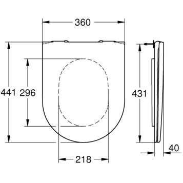 Сиденье для унитаза Grohe Essence (39577000)