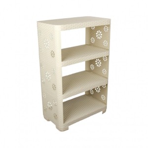 Этажерка Альтернатива Плетенка №2 М2521 слоновая кость