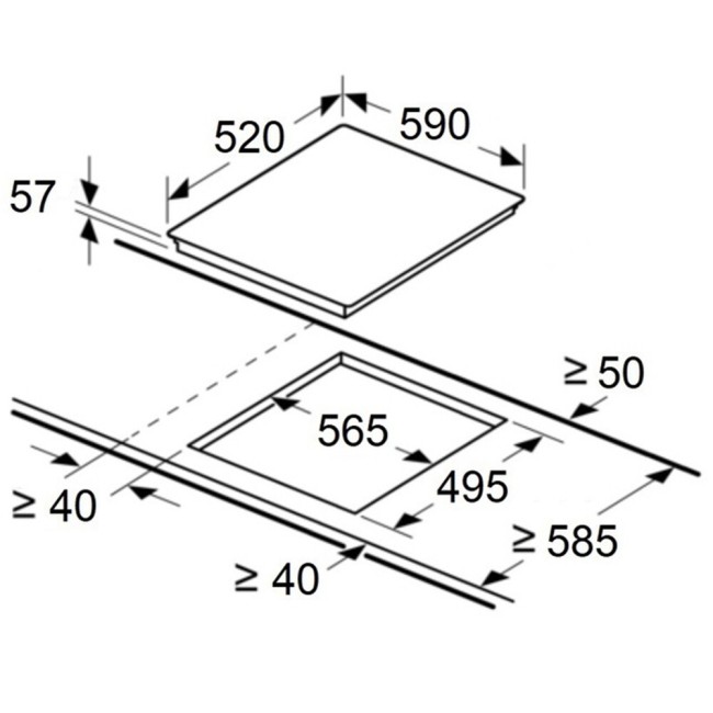 Встраиваемая индукционная варочная панель Maunfeld CVI.594.MBK