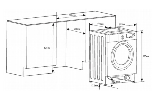 Встраиваемая стиральная машина HOMSair WMB126WH Встраиваемая стиральная машина HOMSair WMB126WH