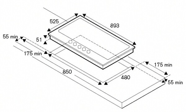 Встраиваемая газовая варочная панель Bertazzoni P905CMODGNE