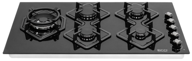 Встраиваемая газовая варочная панель Ricci RGN-KA5041BL Встраиваемая газовая варочная панель Ricci RGN-KA5041BL
