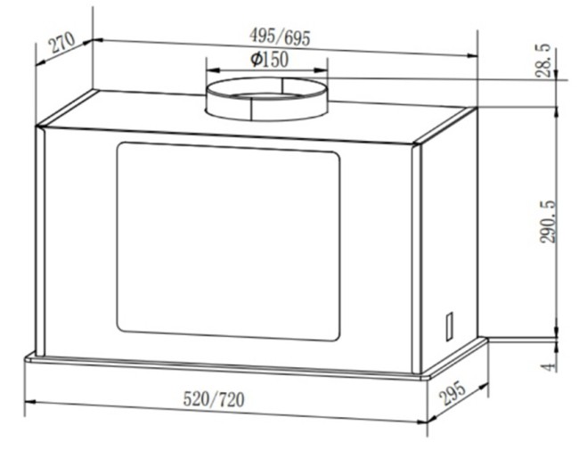 Встраиваемая вытяжка Faber Aria BK 52 Встраиваемая вытяжка Faber Aria BK 52