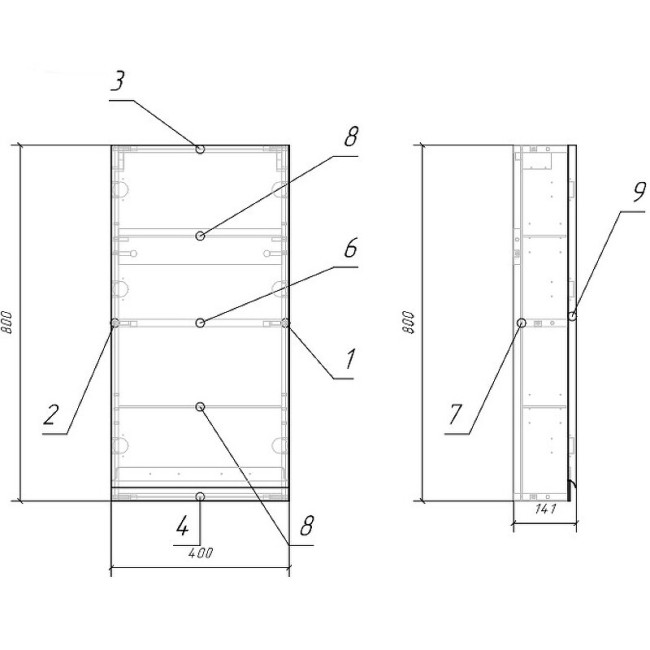 Шкафчик настенный Cersanit MODUO 40 (SB-SW-MOD40/Wh) белый Шкафчик настенный Cersanit MODUO 40 (SB-SW-MOD40/Wh) белый