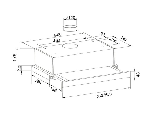 Встраиваемая вытяжка Oasis UV-60W (F) Встраиваемая вытяжка Oasis UV-60W (F)