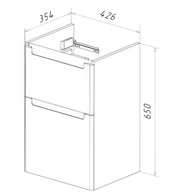 Тумба подвесная Lemark Buno 45 LM04B45T Тумба подвесная Lemark Buno 45 LM04B45T