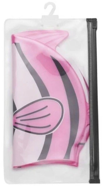 Шапочка для плавания Atemi FC104, силикон (дет.), рыбка+, розовый