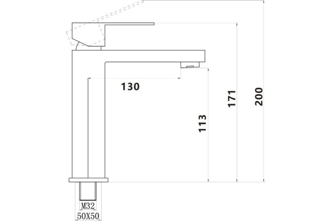 Смеситель для раковины Savol S-SUS1003H