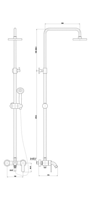 Душевая система Timo Polo SX-1100 Chrome