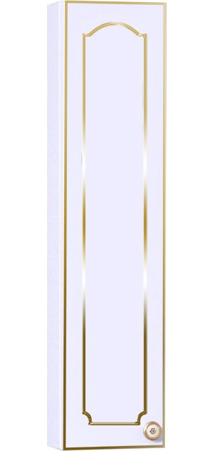 Шкаф-пенал Бриклаер Лючия белый глянец/золото Шкаф-пенал Бриклаер Лючия белый глянец/золото