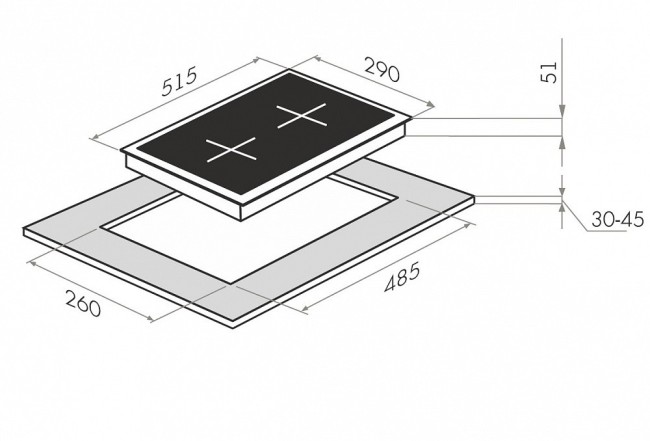 Встраиваемая электрическая варочная панель Maunfeld EEHE 32.4B