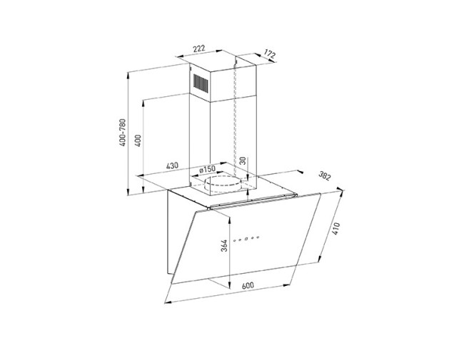 Каминная вытяжка Oasis NB-60B (A)