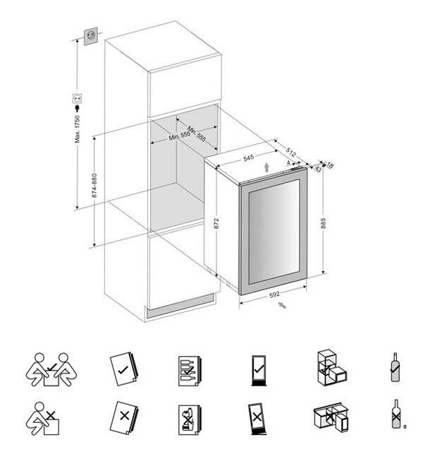 Встраиваемый винный шкаф Dunavox DAVS-49.116DSS Встраиваемый винный шкаф Dunavox DAVS-49.116DSS