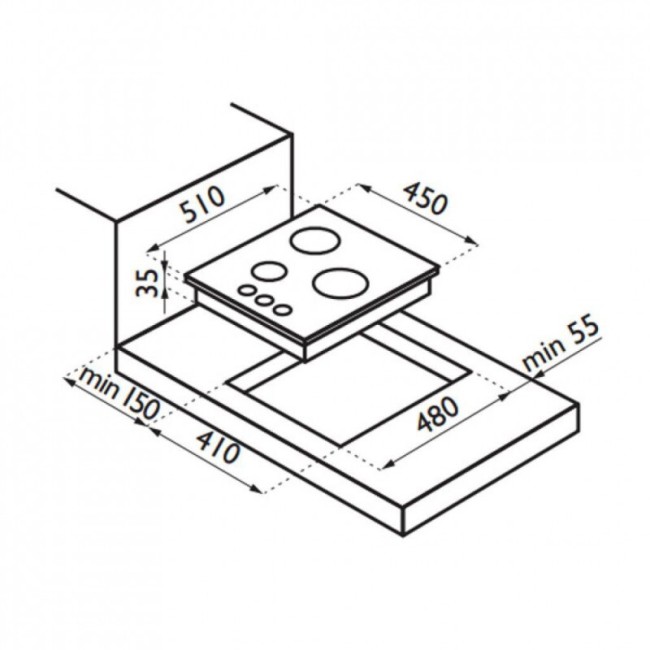 Встраиваемая газовая варочная панель Ardesia PFS 4030 W Встраиваемая газовая варочная панель Ardesia PFS 4030 W