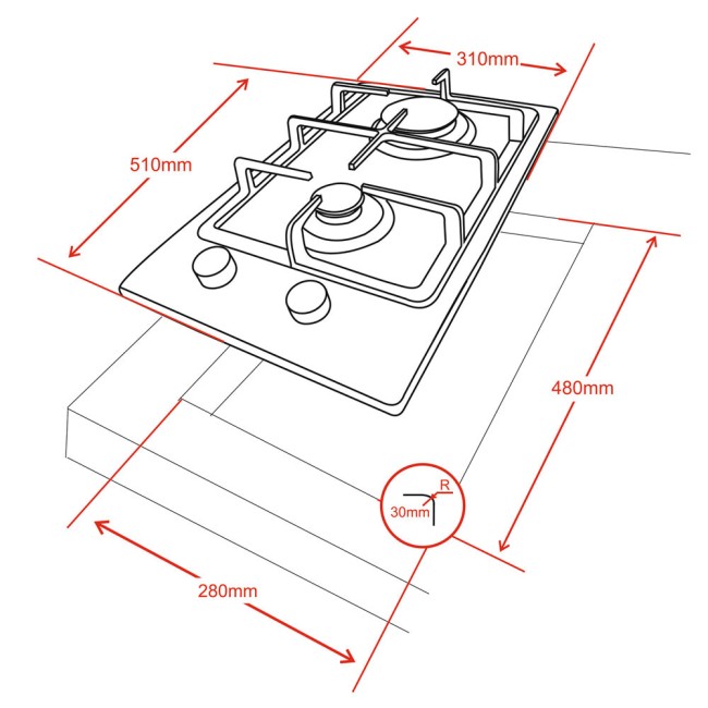 Встраиваемая газовая варочная панель Ginzzu HCG-216